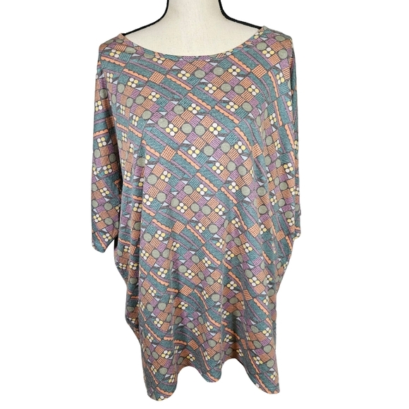 Lularoe Irma-2XL T Shirt, Ultra Soft, Multi Color Pattern - Picture 1 of 8